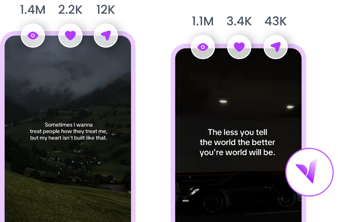 Dashboard showing top-performing video analytics and metrics