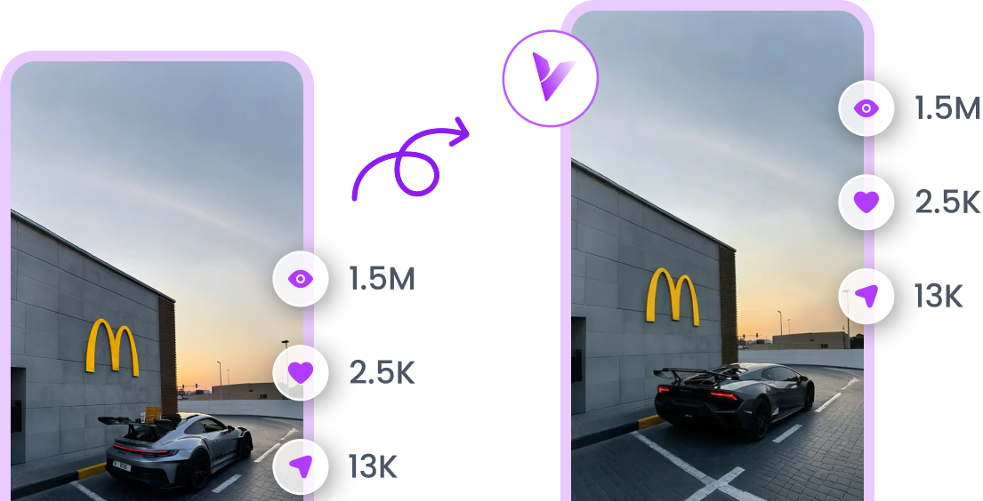 AI automatically recreating viral content formats with custom branding